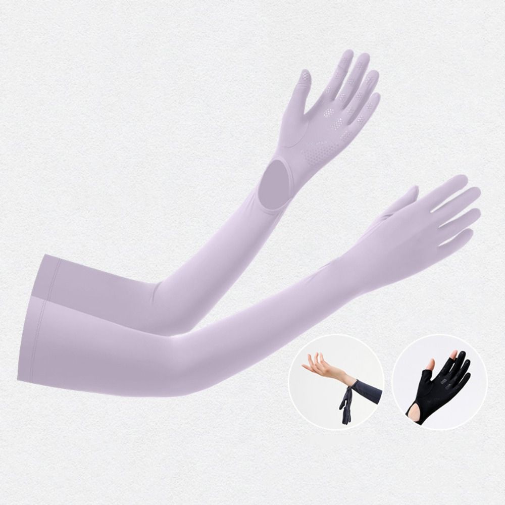 패션 솔리드 컬러 긴팔 미끄럼 방지 자외선 차단 슬리브 - Cycling Gloves 리뷰 및 가격