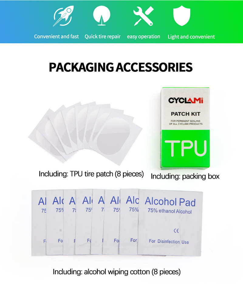TPU 튜브 용 새 타이어 패치 CYCLAMI TPU  - Bike Tube Repair Kit 리뷰 및 가격