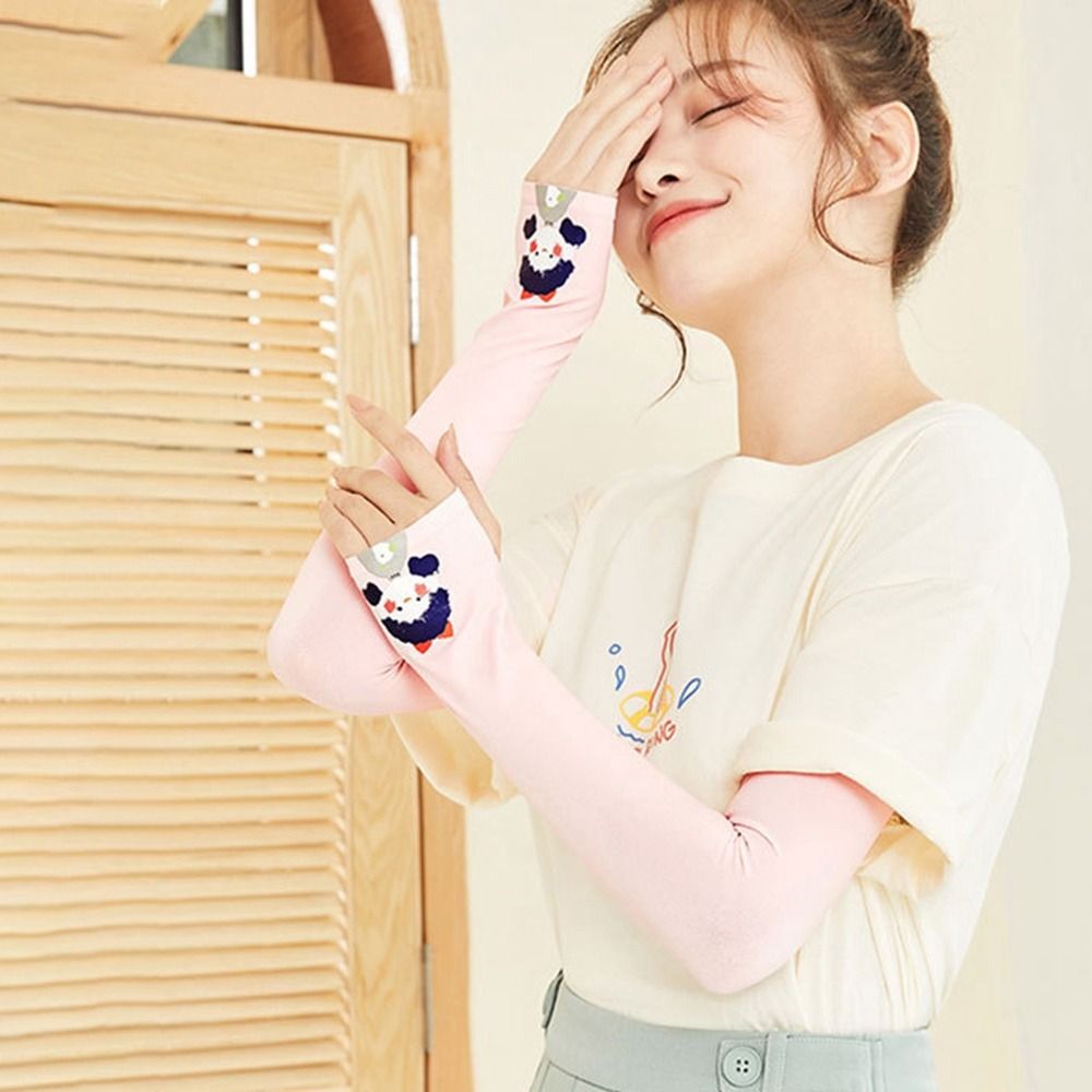 사이클링 장갑 긴팔 장갑 UV 차단 만화 소녀 팔 워머 - Cycling Gloves 리뷰 및 가격