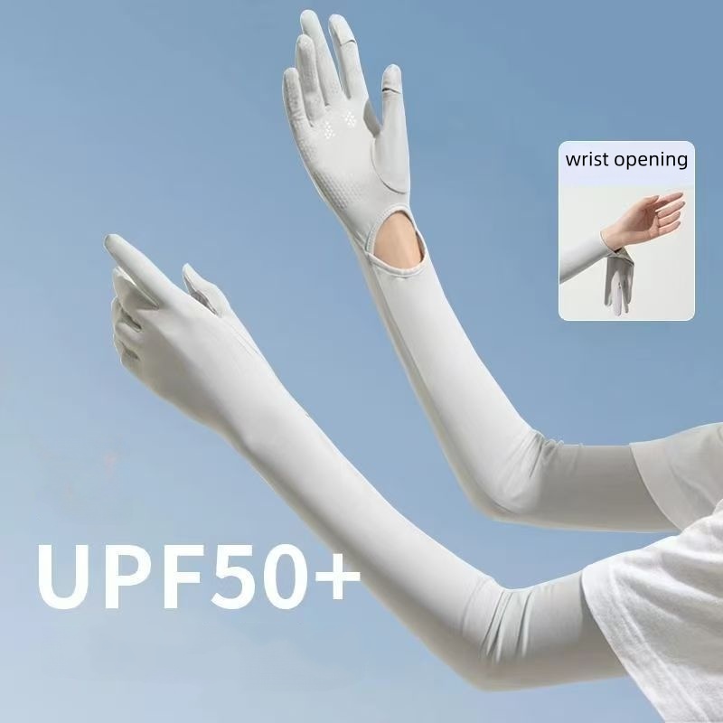 UPF50+ 아이스 실크 자외선 차단 팔 슬리브(장갑  - Cycling Gloves 리뷰 및 가격